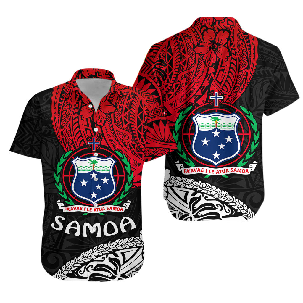 Samoa Hawaiian Shirt Beloved Samoan Mix Polynesian Pattern LT13 Unisex Red - Polynesian Pride