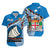 Polynesian Matching Hawaiian Shirt and Dress Fijian Drua Mix Tagimaucia Flower Blue Style LT14 - Polynesian Pride