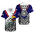 American Samoa Hawaiian Shirt Bald Eagle Mix Polynesian LT13 Unisex Blue - Polynesian Pride