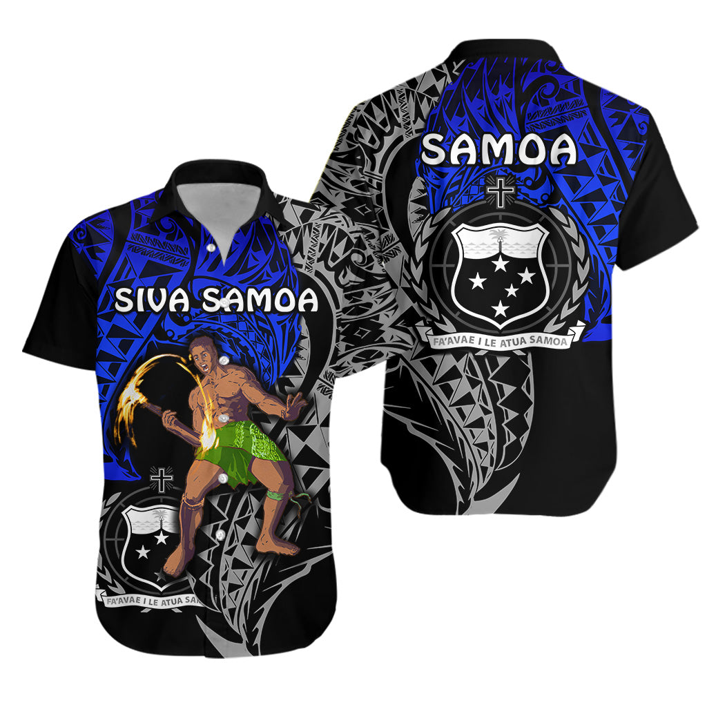 Siva Samoa Hawaiian Shirt Samoan Dance Mix Blue Polynesian LT13 Unisex Blue - Polynesian Pride