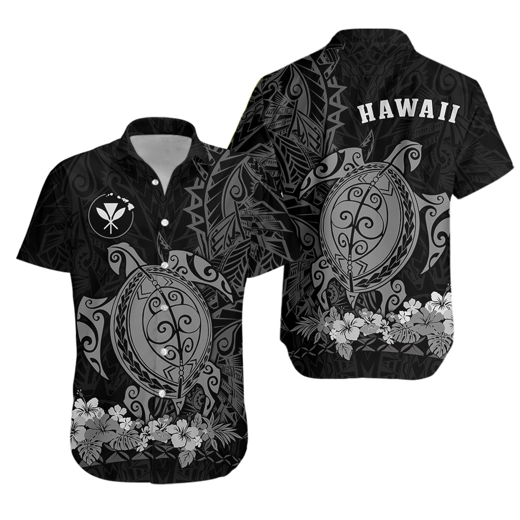 Hawaii Polynesian Hawaiian Shirt Gray Sea Turtles Hawaiian LT13 Unisex Gray - Polynesian Pride