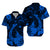 Polynesian Couple Outfits Hawaii Matching Dress and Hawaiian Shirt Polynesia Blue Fish Hook LT13 - Polynesian Pride