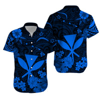 Hawaii Matching Dress and Hawaiian Shirt Polynesia Blue Kanaka Maoli LT13 - Polynesian Pride
