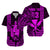 Custom King Kamehameha Matching Hawaiian Outfits For Couples with Polynesian Tribal Purple LT13 - Polynesian Pride