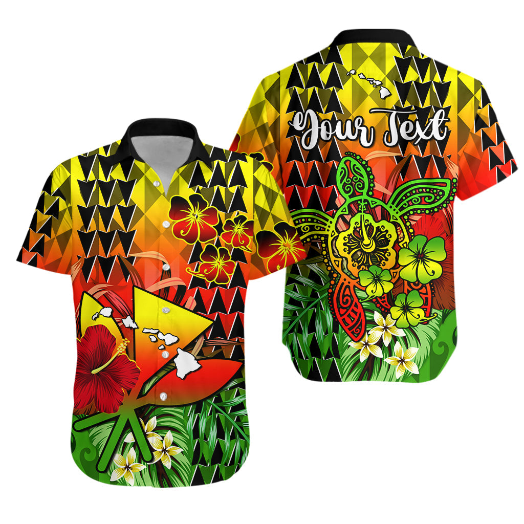 (Custom Personalised) Hawaii Flowers Hawaiian Shirt Color Tribal Pattern Hawaiian LT13 Unisex Reggae - Polynesian Pride