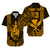 Custom King Kamehameha Matching Hawaiian Outfits For Couples with Polynesian Tribal Gold LT13 - Polynesian Pride