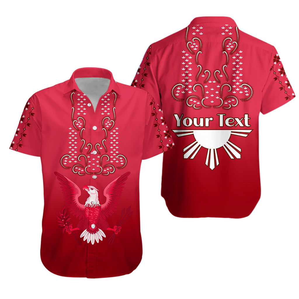 (Custom Personalised) Philippines Hawaiian Shirt Sun Filipino Red Barong LT13 Red - Polynesian Pride