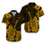 Hawaii Matching Dress and Hawaiian Shirt Polynesia Gold Ukulele Flowers LT13 - Polynesian Pride