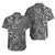 Custom Polynesian Couple Outfits Matching HawaiianTribal Gray Hibiscus and Map Mystical Dress and Hawaiian Shirt LT13 - Polynesian Pride