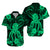 Polynesian Tribal Octopus Matching Dress and Hawaiian Shirt Green LT13 - Polynesian Pride