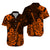 Hawaii Matching Dress and Hawaiian Shirt Polynesia Orange Ukulele Flowers LT13 - Polynesian Pride