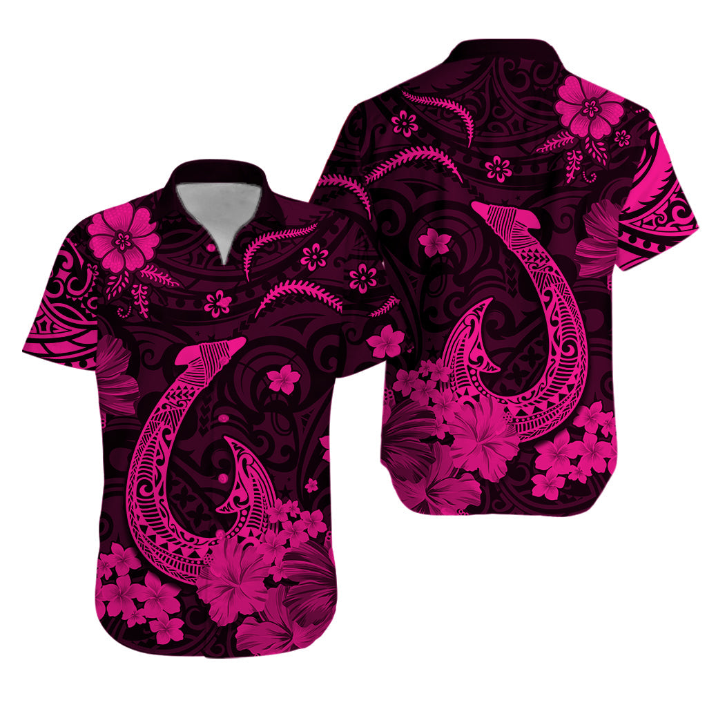 Hawaii Hawaiian Shirt Polynesia Pink Fish Hook LT13 Unisex Pink - Polynesian Pride