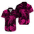 Polynesian Couple Outfits Hawaii Matching Dress and Hawaiian Shirt Polynesia Pink Shark LT13 - Polynesian Pride