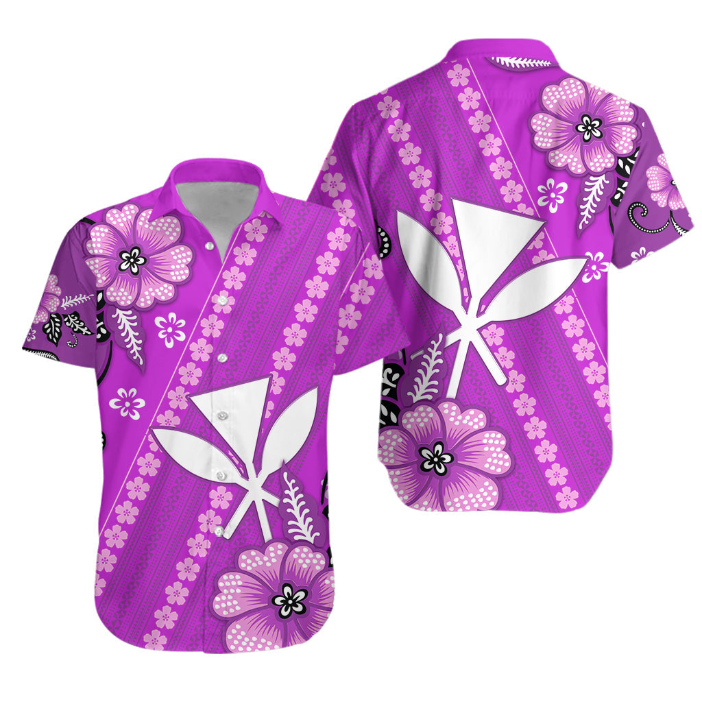 Hawaii Hawaiian Shirt Kakau Tribal Purple Batik Floral Ver.01 LT13 Unisex Purple - Polynesian Pride