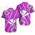 Hawaii Matching Dress and Hawaiian Shirt Kakau Tribal Purple Batik Floral Ver.01 LT13 - Polynesian Pride