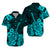 Hawaii Matching Dress and Hawaiian Shirt Polynesia Turquoise Ukulele Flowers LT13 - Polynesian Pride