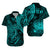 Custom Papua New Guinea Matching Dress and Hawaiian Shirt Raggiana Birds Of Paradise Turquoise LT13 - Polynesian Pride