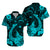 Hawaii Matching Polynesia Tribal Fish Hook Turquoise Hawaii Dress and Hawaiian Shirt LT13 - Polynesian Pride