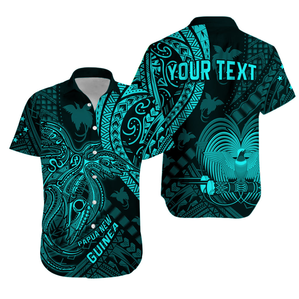 (Custom Personalised) Papua New Guinea Hawaiian Shirt Raggiana Birds Of Paradise Turquoise LT13 Unisex Turquoise - Polynesian Pride