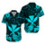 Hawaii Matching Polynesia Kanaka Maoli Turquoise Hawaiian Dress and Hawaiian Shirt LT13 - Polynesian Pride