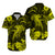 Polynesian Couple Outfits Hawaii Matching Dress and Hawaiian Shirt Polynesia Yellow Shark LT13 - Polynesian Pride