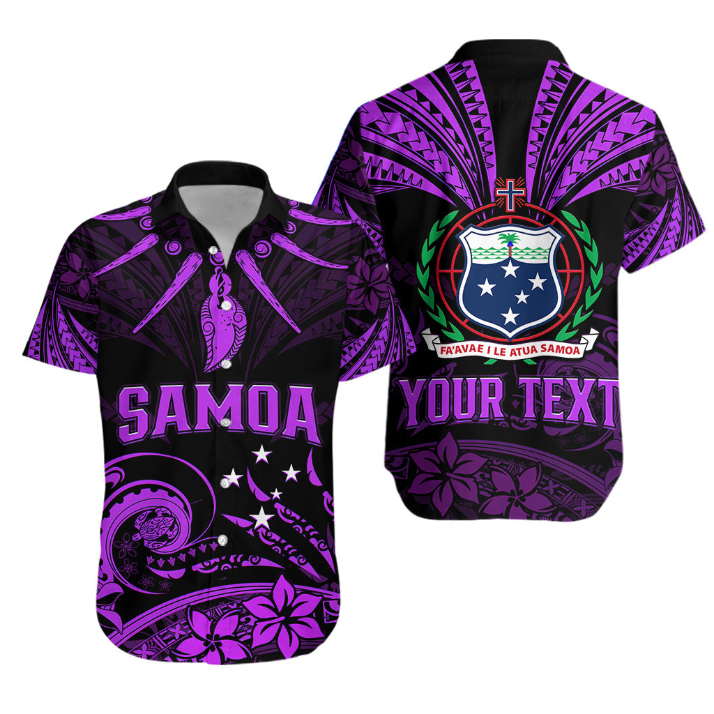 (Custom Personalised) Samoa Tatau Hawaiian Shirt Purple Polynesian Ula Nifo LT13 Purple - Polynesian Pride