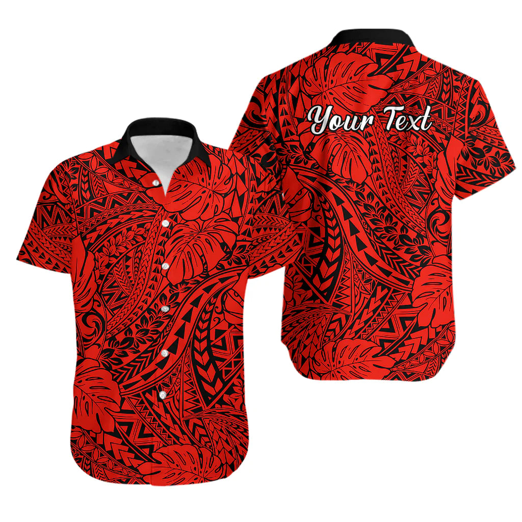 (Custom Personalised) Hawaii Hawaiian Shirt Polynesian Tribal Art Ver.02 LT14 Red - Polynesian Pride