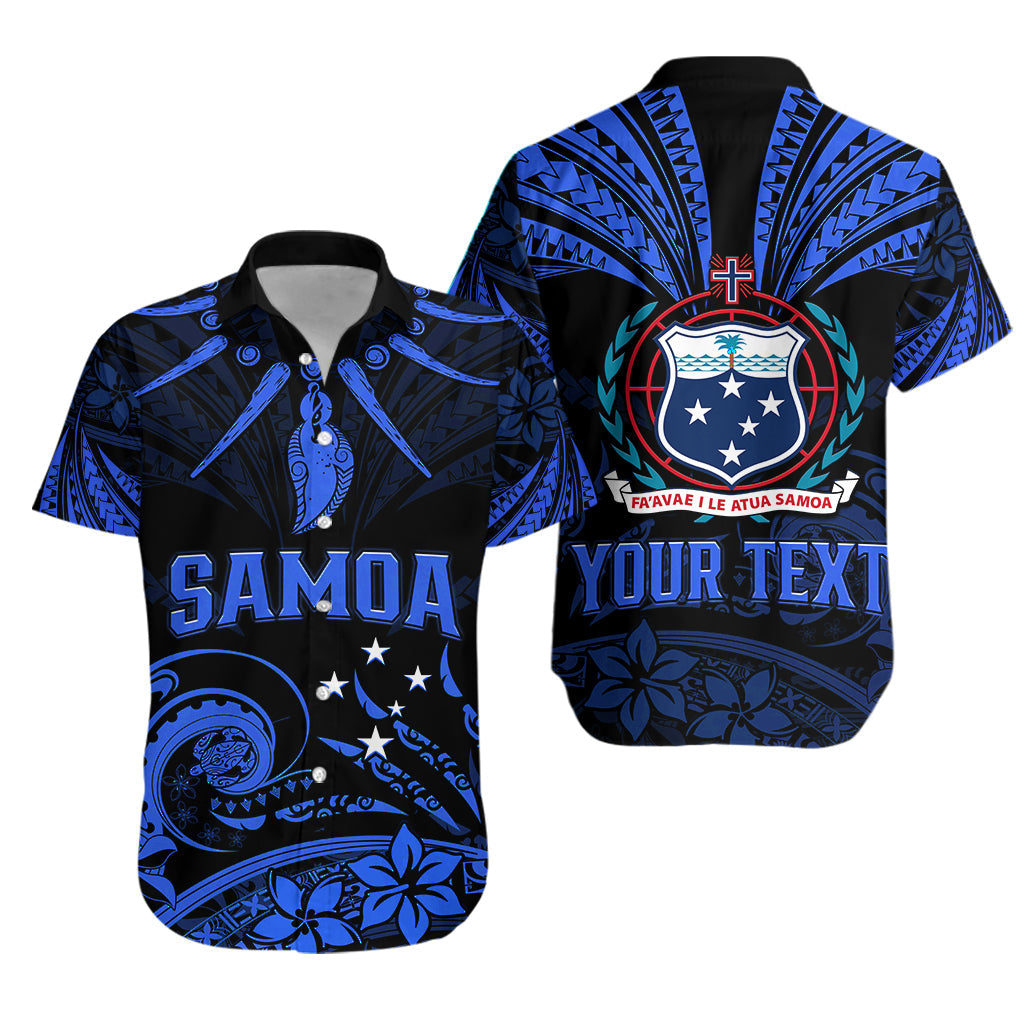 (Custom Personalised) Samoa Tatau Hawaiian Shirt Blue Polynesian Ula Nifo LT13 Blue - Polynesian Pride