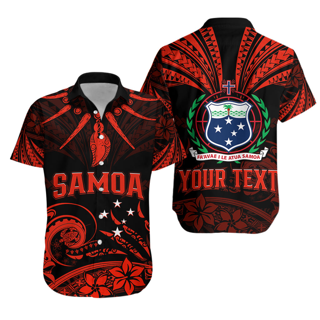 (Custom Personalised) Samoa Tatau Hawaiian Shirt Red Polynesian Ula Nifo LT13 Red - Polynesian Pride