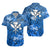 Custom Hawaii Matching Hawaiian Shirt and Dress Map and Turtle Blue Flowers LT13 - Polynesian Pride