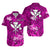 Custom Polynesian Matching Hawaiian Outfits For Couples Hawaiian Map with Kanaka Pink Flowers LT13 - Polynesian Pride