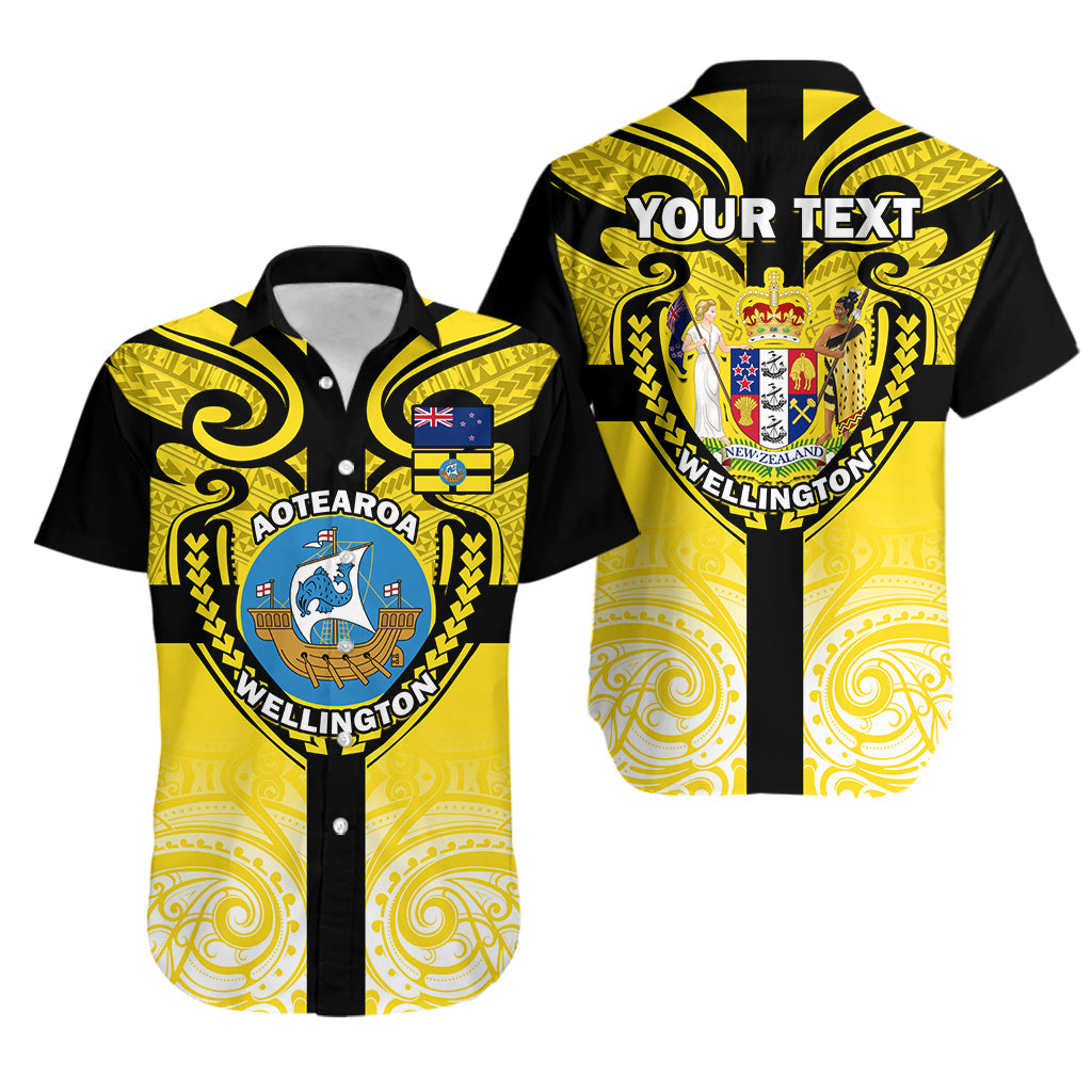 (Custom Personalised) Wellington Hawaiian Shirt New Zealand Maori Pattern LT14 Yellow - Polynesian Pride