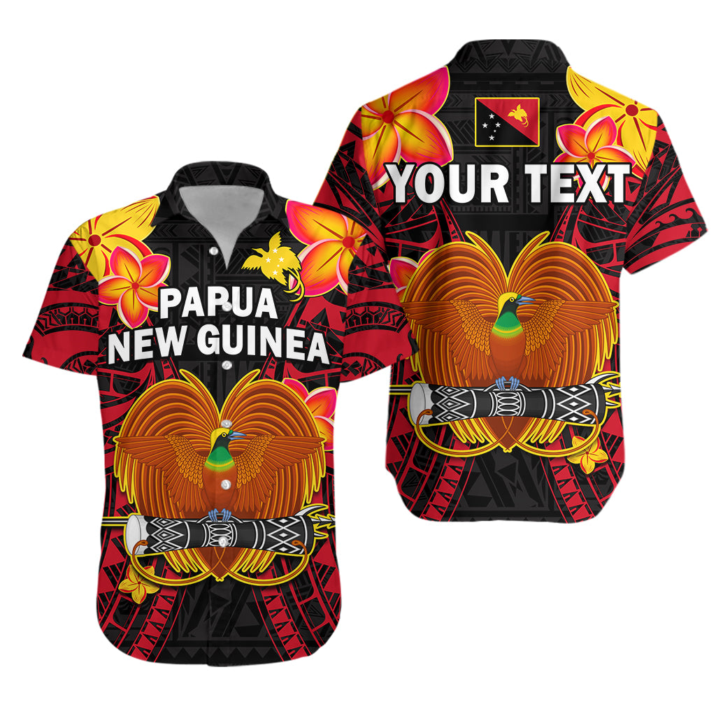 (Custom Personalised) Papua New Guinea Hawaiian Shirt PNG Bird Of Paradise Polynesian Pattern LT14 Unisex Black - Polynesian Pride