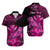 Custom Hawaii Monk Seal Matching Dress and Hawaiian Shirt Kakau with Kanaka Pink LT14 - Polynesian Pride