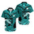 (Custom Personalised) Hawaii Hawaiian Shirt Kakau Polynesian Crab With Waves Ver.01 LT14 Turquoise - Polynesian Pride