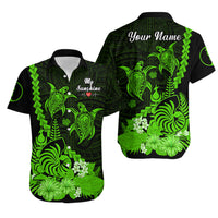 Custom New Caledonia Valentine Couple Matching Dress and Hawaiian Shirt My Sunshine Polynesia Turtle Green LT14 - Polynesian Pride