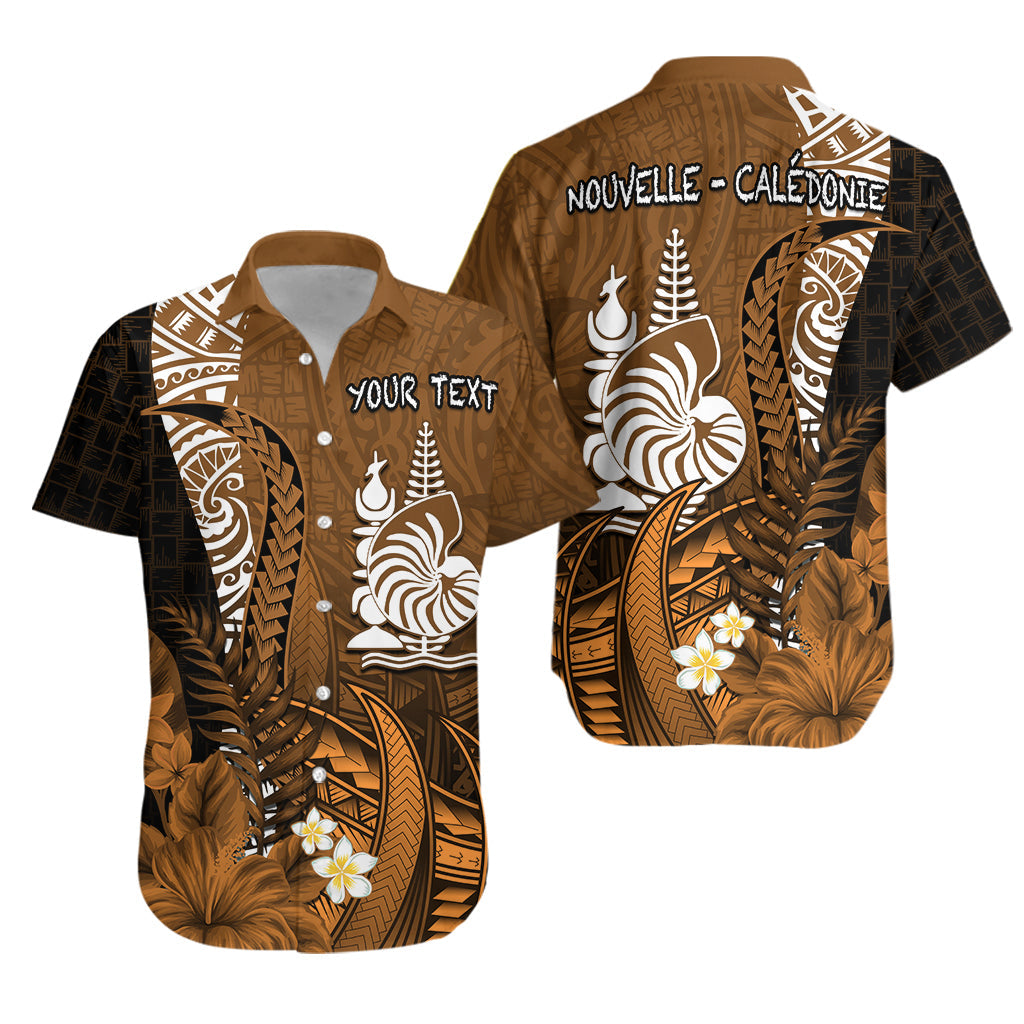 (Custom Personalised) New Caledonia Hawaiian Shirt Nautilus Gold Polynesian Hibiscus LT13 Unisex Gold - Polynesian Pride