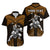 Custom Hawaiian Warrior Matching Dress and Hawaiian Shirt Polynesian Tribal Gold LT14 - Polynesian Pride