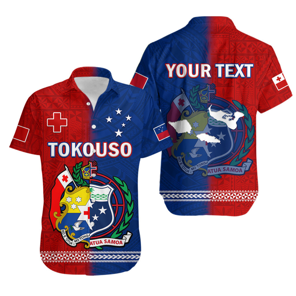 (Custom Personalised) TokoUso Hawaiian Shirt Tonga and Samoa United We Stand Divided We Fall LT14 Blue - Polynesian Pride