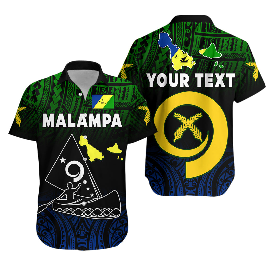 (Custom Personalised) Malampa Province Hawaiian Shirt Native Canoe Mix Vanuatu Pig Tusk Black Version LT14 Unisex Black - Polynesian Pride