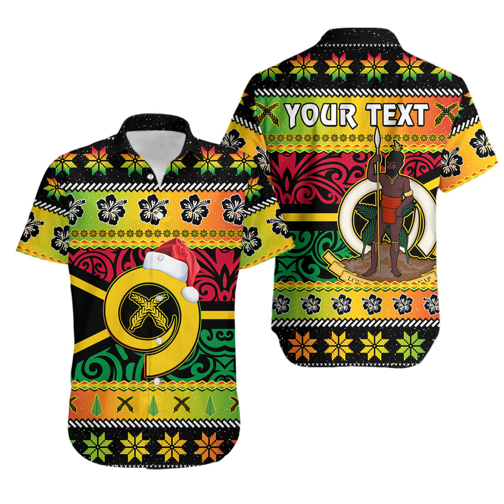 (Custom Personalised) Vanuatu Christmas Hawaiian Shirt Pig Tusk Polynesian Joyeux Noel Flag Art LT14 Reggae - Polynesian Pride