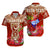 Custom Guam Matching Hawaiian Shirt and Dress Chamorro Guaman Latte Stone Tropical Flowers Red Version LT14 - Polynesian Pride