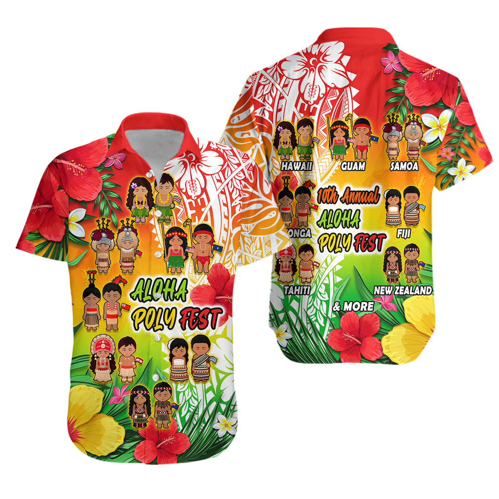 Aloha Poly Fest Hawaiian Shirt Polynesian Pattern With Tropical Flowers LT14 Unisex Reggae - Polynesian Pride