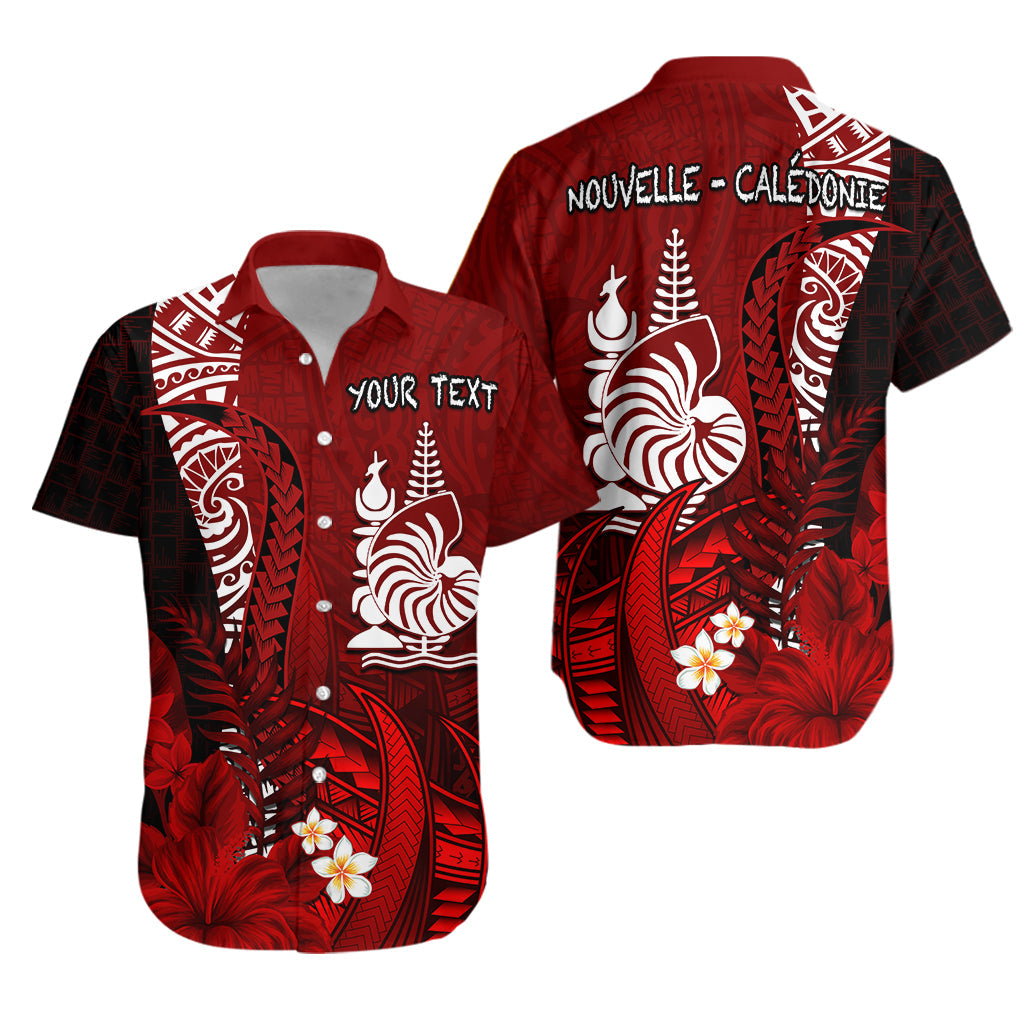 (Custom Personalised) New Caledonia Hawaiian Shirt Nautilus Red Polynesian Hibiscus LT13 Unisex Red - Polynesian Pride