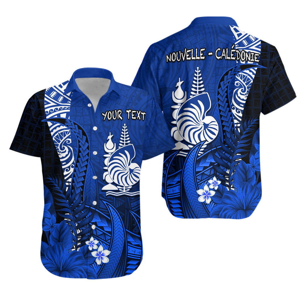 (Custom Personalised) New Caledonia Hawaiian Shirt Nautilus Blue Polynesian Hibiscus LT13 Unisex Blue - Polynesian Pride