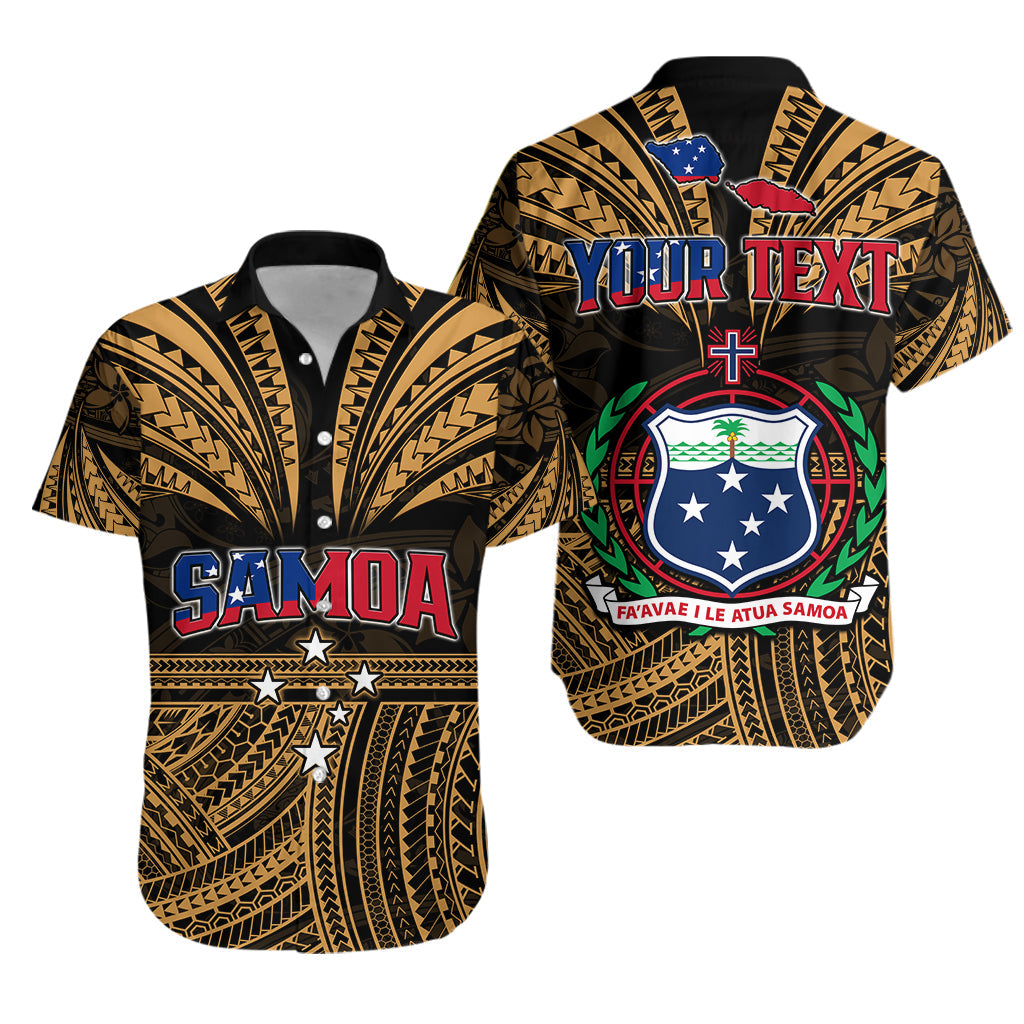 (Custom Personalised) Samoa Tatau Hawaiian Shirt Gold Polynesian Proud Samoan LT13 Gold - Polynesian Pride