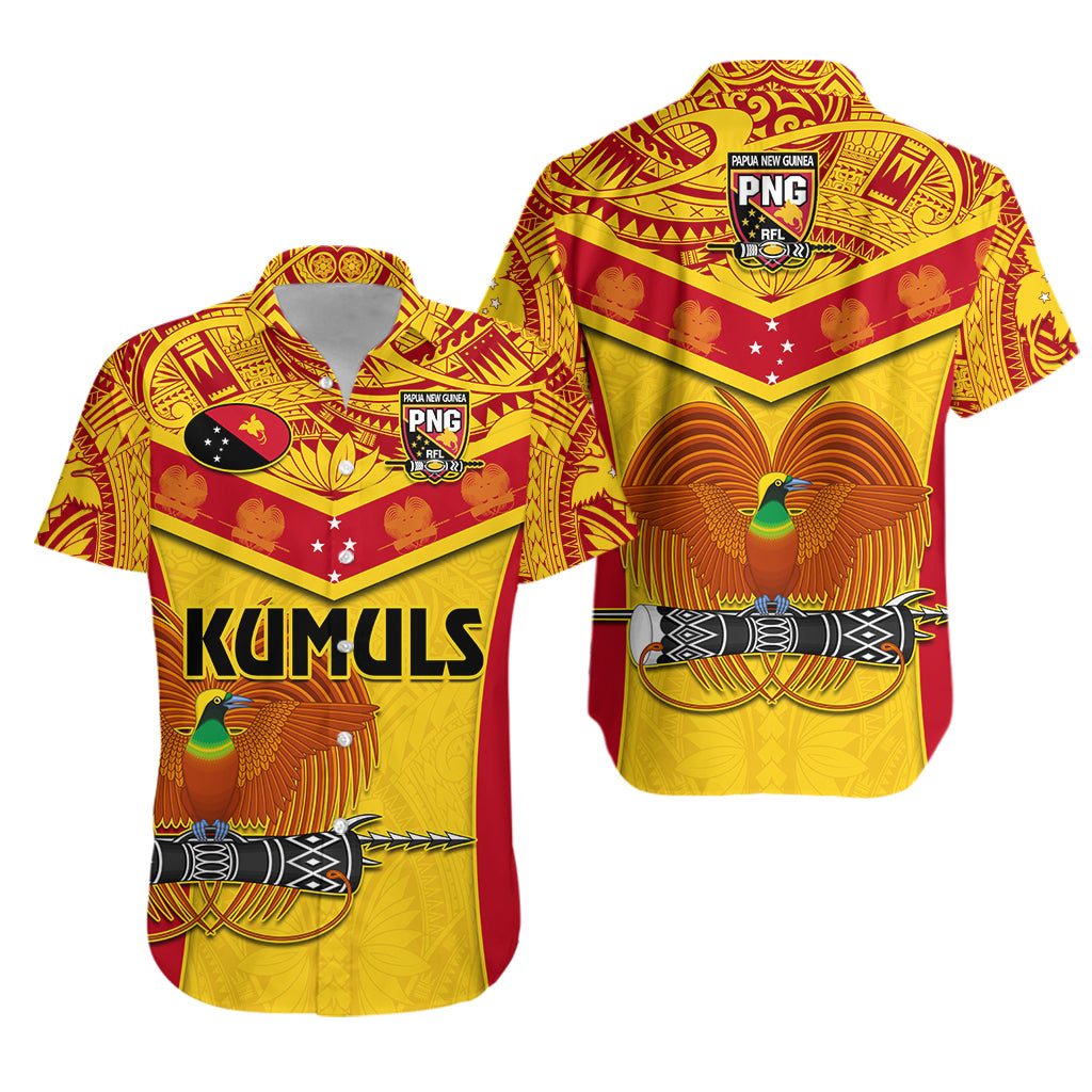 Papua New Guinea Rugby Matching Dress and Hawaiian Shirt PNG Kumuls Bird Of Paradise Yellow LT14 - Polynesian Pride
