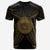 Hawaii T Shirt Hawaii Seal With Gold Line Style Unisex Black - Polynesian Pride