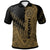 Hawaii Polo Shirt Gold Color Symmetry Style Unisex Black - Polynesian Pride