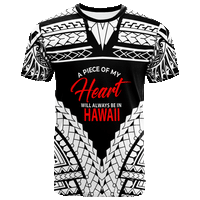 Hawaii T Shirt A Piece of My Heart Unisex White - Polynesian Pride